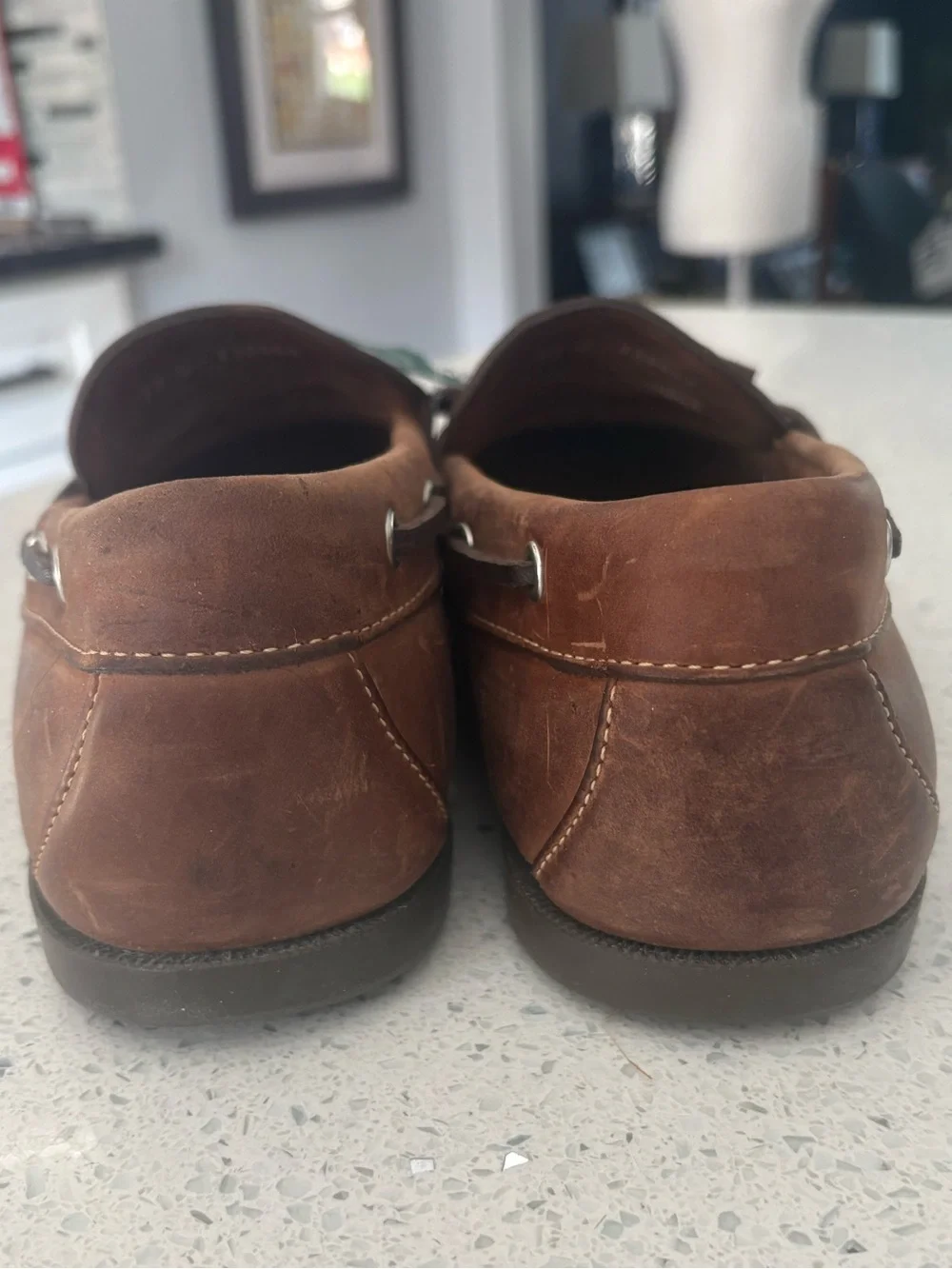 L.L.Bean Men’s Handsewn Camp Mocs Size 8.5 W (EE) Cactus Leather NWT